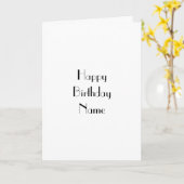 Kunst Deco Minimale verjaardag Kaart (Gele Bloem)