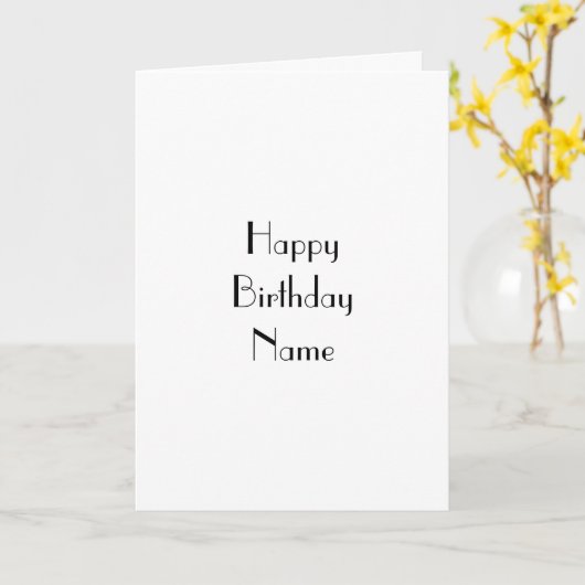 Kunst Deco Minimale verjaardag Kaart (Gele Bloem)