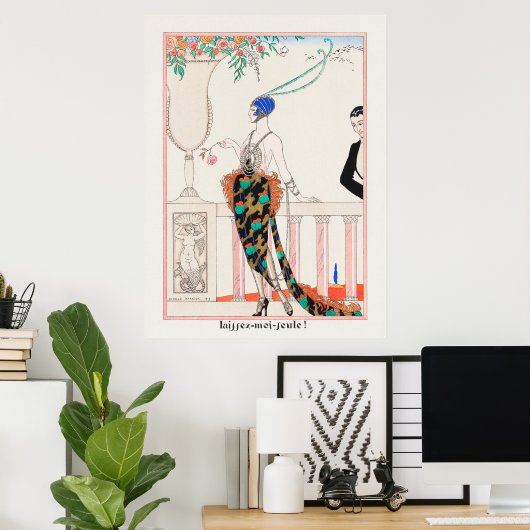 Kunst deco mode vintage illustratie poster (Thuiskantoor)