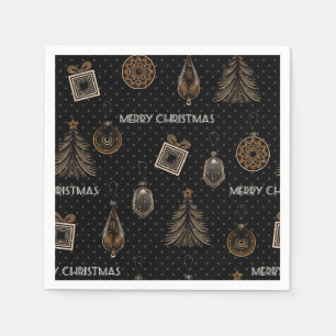 Kunst deco moderne sierdecoratie  zwarte gol servet