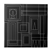 Kunst Deco Monochrome Onderzetters Tegeltje (Voorkant)