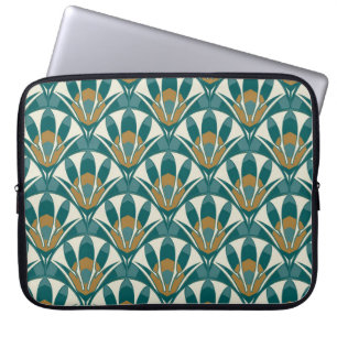 Kunst deco naadloos abstract bloempatroon. Decor e Laptop Sleeve