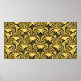 Kunst Deco naadloos patroon. decoratieversiering. Poster