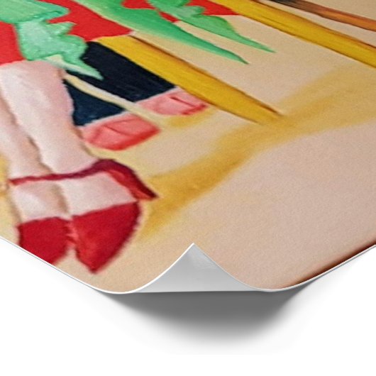 Kunst Deco Olie schilderij Poster (Hoek)