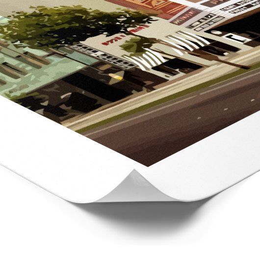 Kunst Deco Paramount theater Oakland schilderij Poster (Hoek)