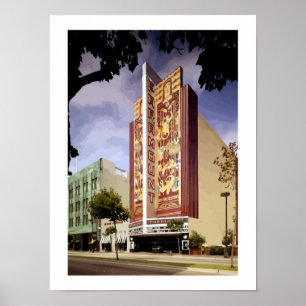 Kunst Deco Paramount theater Oakland schilderij Poster