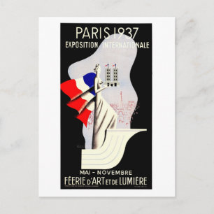 kunst deco Paris World expo 1937 Briefkaart