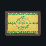 Kunst Deco Peacock Dother Monogram Stencil Grens Drievoud Portemonnee<br><div class="desc">Dit prachtige, ingewikkelde moderne decoratieve mapontwerp ziet er uit in de stijl van Art Deco / Art Nouveau 20. In het midden kunt u jouw naam en monogram toevoegen in de cirkel van een abstract vreugdedoezelmotief. De mapje heeft een herhalend deco-bloemig stencil patroon dat de boven- en onderkant van elkaar...</div>