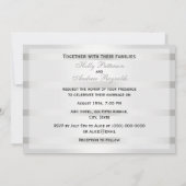 kunst Deco Plume White H Wedding Kaart (Achterkant)