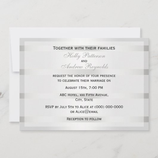  kunst Deco Plume White H Wedding Kaart (Achterkant)