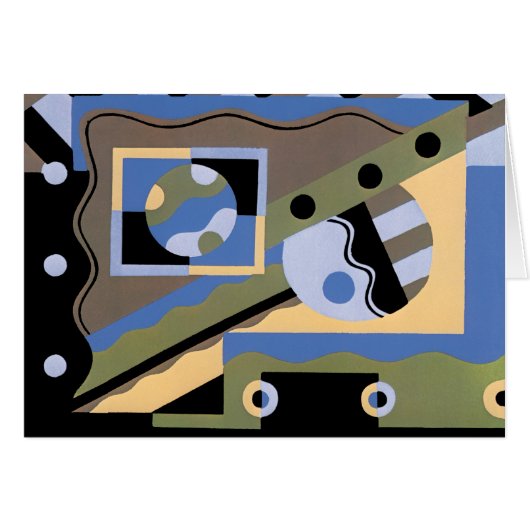 kunst Deco Pochoir Jazz Cubism Patroon (Voorkant Horizontaal)