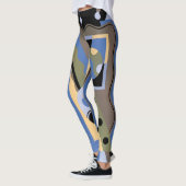  kunst Deco Pochoir Jazz Cubism Patroon Leggings (Links)