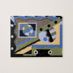  kunst Deco Pochoir Jazz Cubism Patroon Legpuzzel