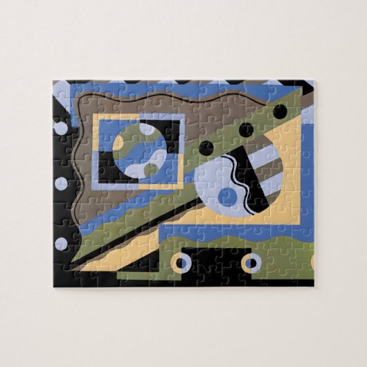 kunst Deco Pochoir Jazz Cubism Patroon Legpuzzel (Horizontaal)