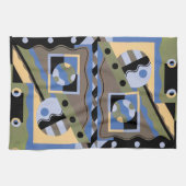  kunst Deco Pochoir Jazz Cubism Patroon Theedoek (Horizontaal)