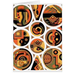 kunst deco Pochoir Jazz geometrische cirkels