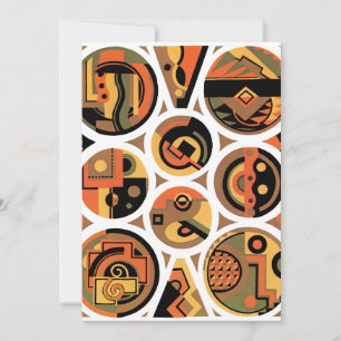 kunst deco Pochoir Jazz geometrische cirkels