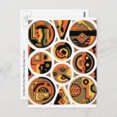  kunst deco Pochoir Jazz geometrische cirkels Briefkaart (Voorkant / Achterkant)