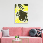 kunst deco Pochoir Jazz geometrische cirkels Canvas Afdruk (Insitu (Woonkamer))