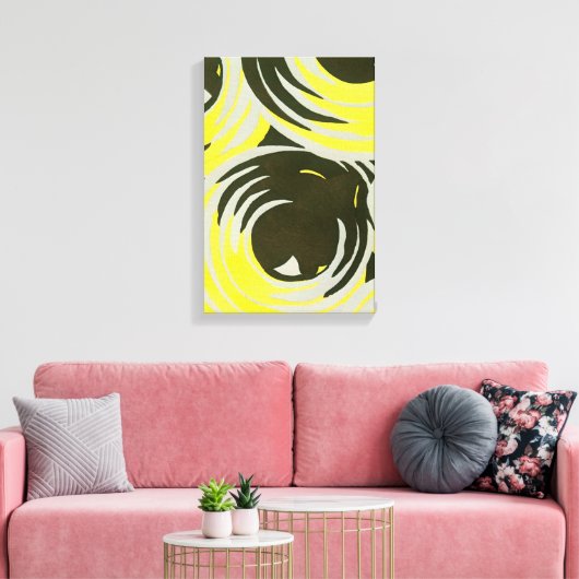 kunst deco Pochoir Jazz geometrische cirkels Canvas Afdruk (Insitu (Woonkamer))