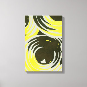  kunst deco Pochoir Jazz geometrische cirkels Canvas Afdruk