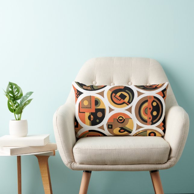  kunst deco Pochoir Jazz geometrische cirkels Kussen (Stoel)