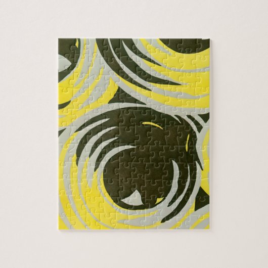 kunst deco Pochoir Jazz geometrische cirkels Legpuzzel (Verticaal)