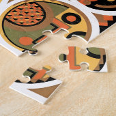  kunst deco Pochoir Jazz geometrische cirkels Legpuzzel (Zijkant)