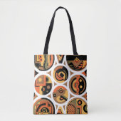 kunst deco Pochoir Jazz geometrische cirkels Tote Bag (Voorkant)