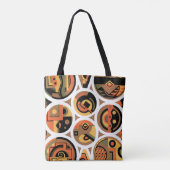  kunst deco Pochoir Jazz geometrische cirkels Tote Bag (Achterkant)