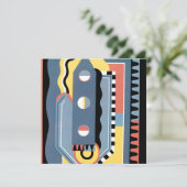  kunst Deco Pochoir Jazz Geometrische patronen (Staand voorkant)