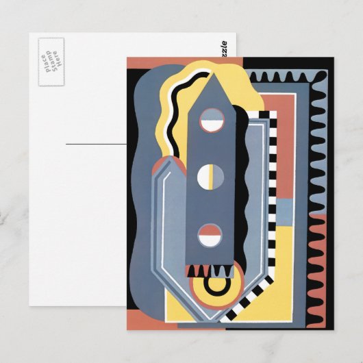  kunst Deco Pochoir Jazz Geometrische patronen Briefkaart (Voorkant / Achterkant)