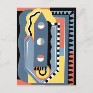 kunst Deco Pochoir Jazz Geometrische patronen Briefkaart