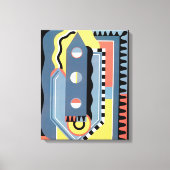  kunst Deco Pochoir Jazz Geometrische patronen Canvas Afdruk (Voorkant)