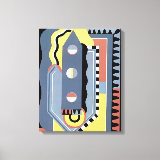 kunst Deco Pochoir Jazz Geometrische patronen Canvas Afdruk (Voorkant)