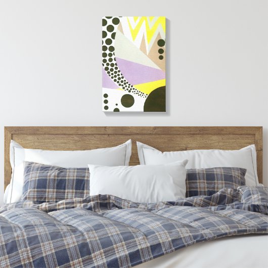 kunst Deco Pochoir Jazz Geometrische patronen Canvas Afdruk (Insitu (Slaapkamer))