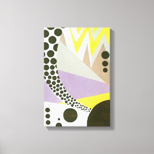  kunst Deco Pochoir Jazz Geometrische patronen Canvas Afdruk