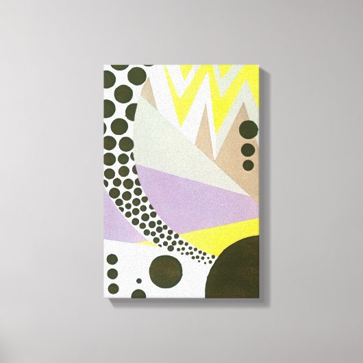 kunst Deco Pochoir Jazz Geometrische patronen Canvas Afdruk (Voorkant)