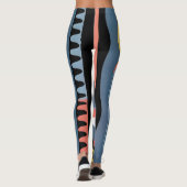  kunst Deco Pochoir Jazz Geometrische patronen Leggings (Achterkant)