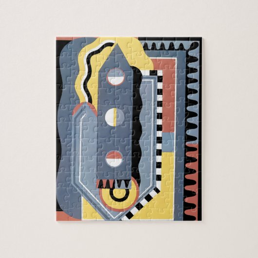  kunst Deco Pochoir Jazz Geometrische patronen Legpuzzel (Verticaal)