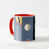  kunst Deco Pochoir Jazz Geometrische patronen Mok (Voorkant links)