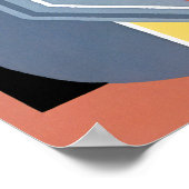 kunst Deco Pochoir Jazz Geometrische patronen Poster (Hoek)