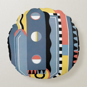  kunst Deco Pochoir Jazz Geometrische patronen Rond Kussen