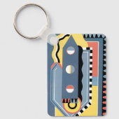 kunst Deco Pochoir Jazz Geometrische patronen Sleutelhanger (Voorkant)