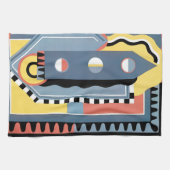  kunst Deco Pochoir Jazz Geometrische patronen Theedoek (Horizontaal)