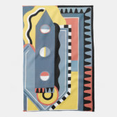  kunst Deco Pochoir Jazz Geometrische patronen Theedoek (Verticaal)