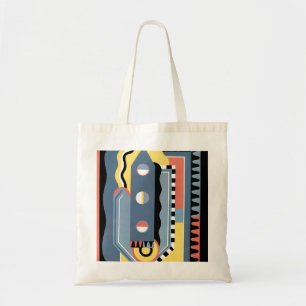 kunst Deco Pochoir Jazz Geometrische patronen Tote Bag