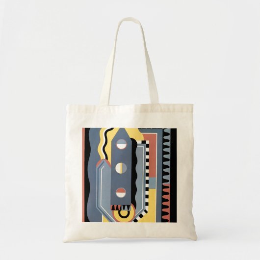 kunst Deco Pochoir Jazz Geometrische patronen Tote Bag (Voorkant)