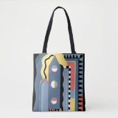  kunst Deco Pochoir Jazz Geometrische patronen Tote Bag (Voorkant)