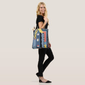  kunst Deco Pochoir Jazz Geometrische patronen Tote Bag (Op model)